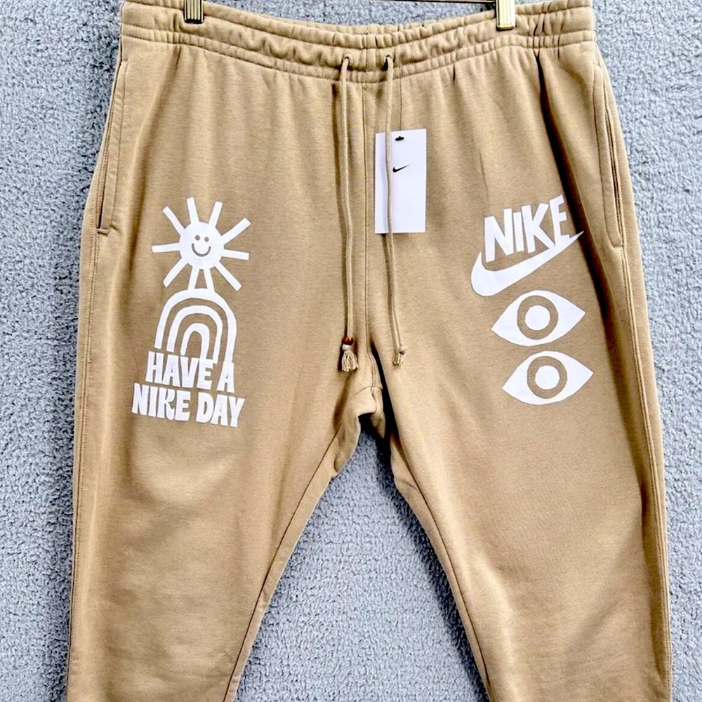 nike french terry have a nike day pants Tan size L